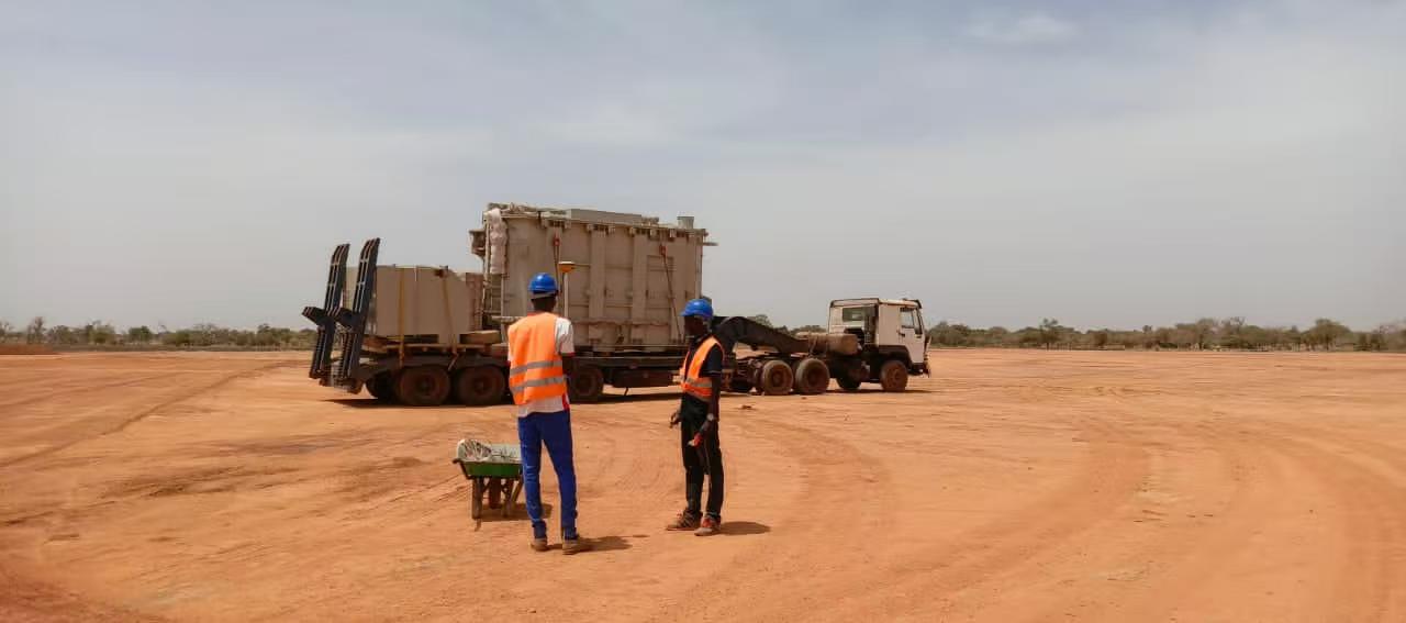 Arriving at Burkina Faso site